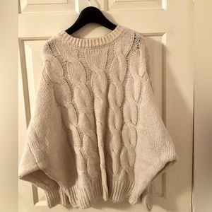 2 for $29!! NWOT Twik cable sweater, one size fits all